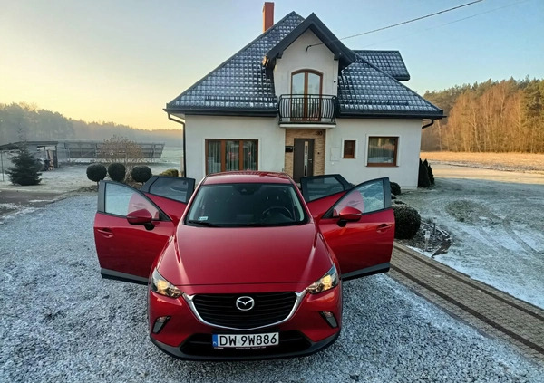 Mazda CX-3 cena 70000 przebieg: 93306, rok produkcji 2017 z Wieluń małe 352